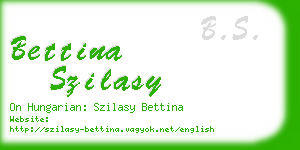 bettina szilasy business card